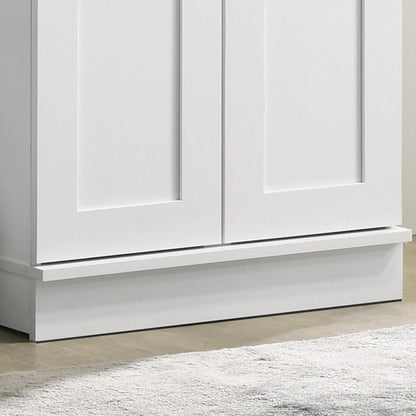 Evelyn 23" White Sleek Storage Cabinet with Framed Panel Design - 7DAY'S