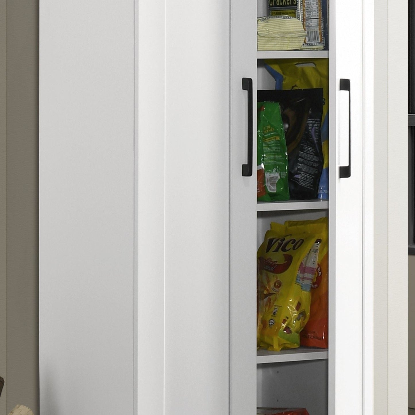 Evelyn 23" White Sleek Storage Cabinet with Framed Panel Design - 7DAY'S