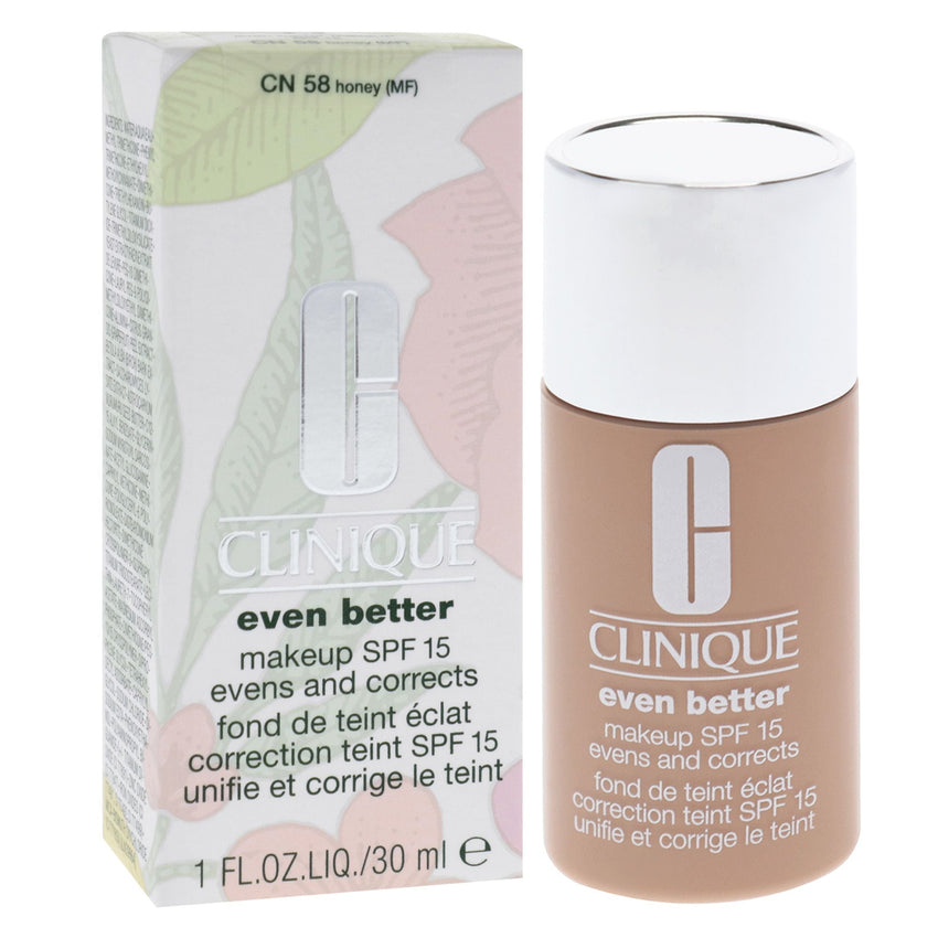 Even Better Makeup SPF 15 - CN 58 Honey (MF) - Dry To Combination Oily Skin by Clinique for Women - 1 oz Foundation - 7DAY'S