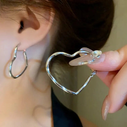 Exaggerate Big Water Drop Earrings For Women Gold Plated Metal Thick Teardrop Stud Earring French Style Top Quality Jewelry - 7DAY'S