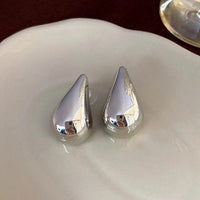 Exaggerate Big Water Drop Earrings For Women Gold Plated Metal Thick Teardrop Stud Earring French Style Top Quality Jewelry - 7DAY'S