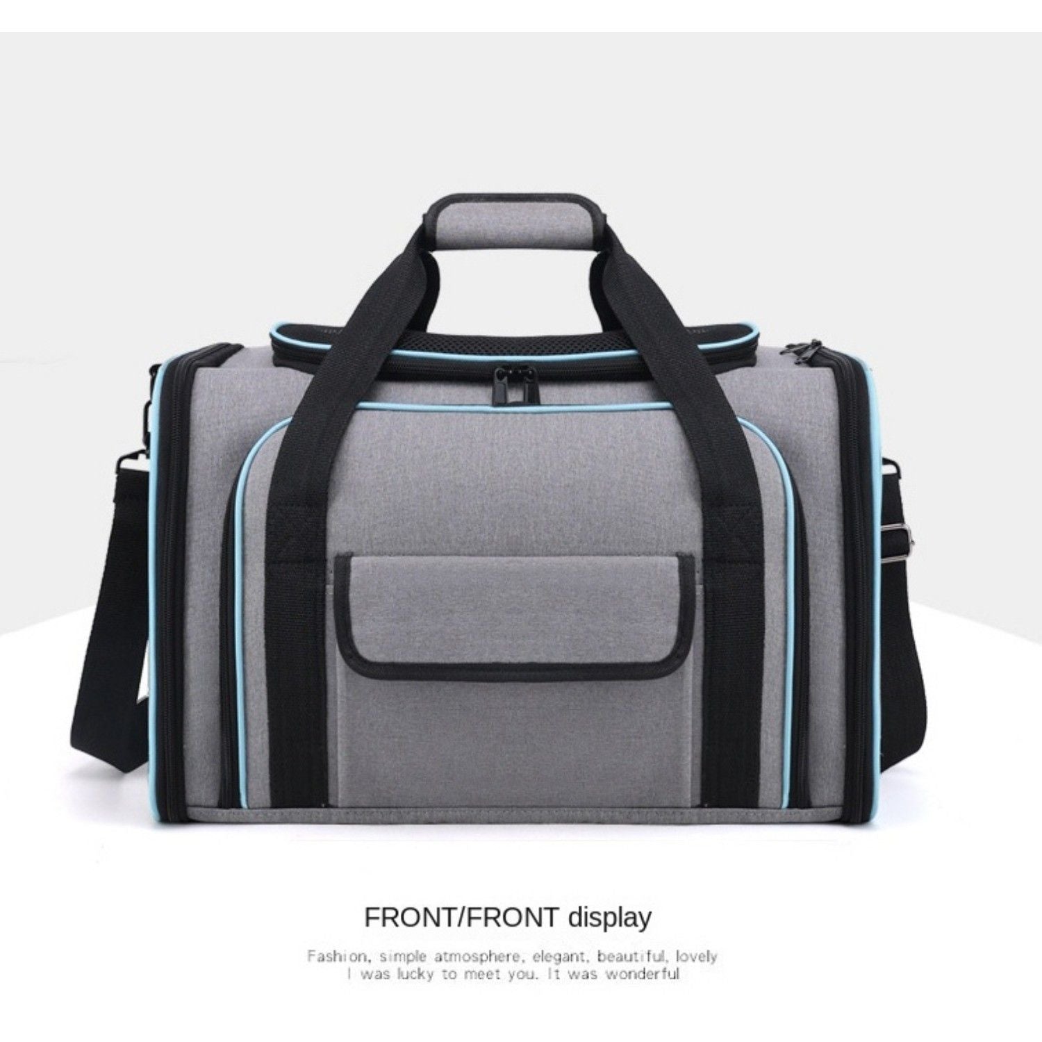 Expandable Pet Carrier Airline Approved Cat Dog Carrier Cat Collapsible Soft Carrier Bag with Removable Fleece Pad Pockets Breathable Mesh Adjustable Shoulder Strap Ban on Amazon sales - 7DAY'S