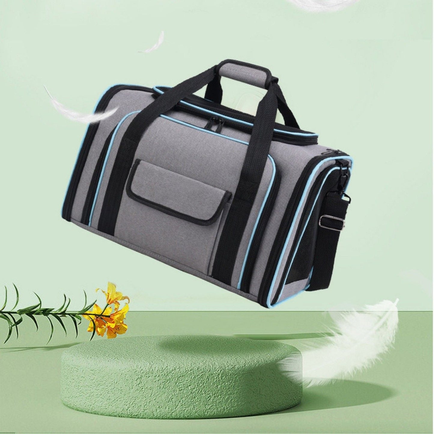 Expandable Pet Carrier Airline Approved Cat Dog Carrier Cat Collapsible Soft Carrier Bag with Removable Fleece Pad Pockets Breathable Mesh Adjustable Shoulder Strap Ban on Amazon sales - 7DAY'S