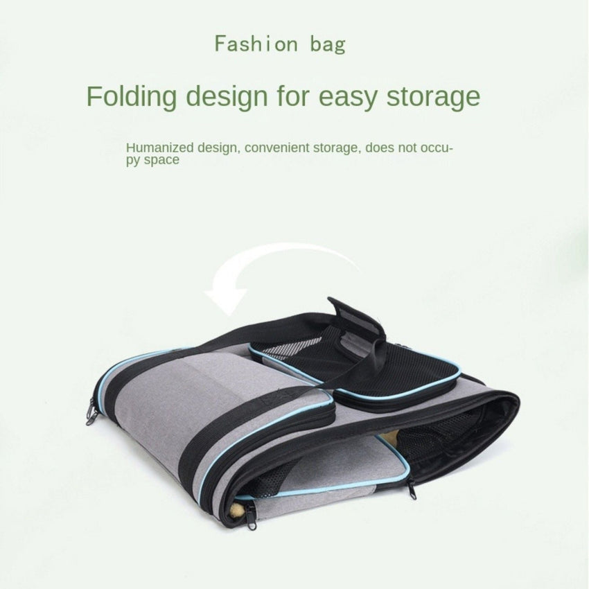 Expandable Pet Carrier Airline Approved Cat Dog Carrier Cat Collapsible Soft Carrier Bag with Removable Fleece Pad Pockets Breathable Mesh Adjustable Shoulder Strap Ban on Amazon sales - 7DAY'S