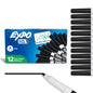 EXPO Dry Erase Markers, Low Odor Ink, Black, Fine Tip, 4 Count - Easily Erases, Vibrant Ink, Ideal for Classroom, Back to School Supplies, Teachers, Office, Whiteboard & Home - 7DAY'S
