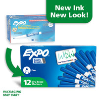 EXPO Dry Erase Markers, Low Odor Ink, Black, Fine Tip, 4 Count - Easily Erases, Vibrant Ink, Ideal for Classroom, Back to School Supplies, Teachers, Office, Whiteboard & Home - 7DAY'S