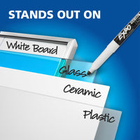 EXPO Dry Erase Markers, Low Odor Ink, Black, Fine Tip, 4 Count - Easily Erases, Vibrant Ink, Ideal for Classroom, Back to School Supplies, Teachers, Office, Whiteboard & Home - 7DAY'S