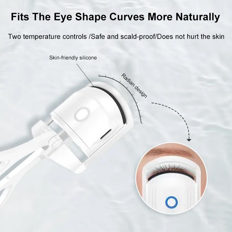 Eyelash Curler Portable Electric Heated Comb Eye Lash Long Lasting Eyelashes Curls Thermal Eyelash Curler Makeup Tools Heated Eyelash Curlers,Rechargeable Electric Eyelash Curler,Handheld Eyelash Heat - 7DAY'S