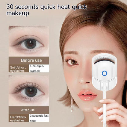 Eyelash Curler Portable Electric Heated Comb Eye Lash Long Lasting Eyelashes Curls Thermal Eyelash Curler Makeup Tools Heated Eyelash Curlers,Rechargeable Electric Eyelash Curler,Handheld Eyelash Heat - 7DAY'S