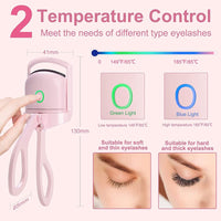 Eyelash Curler Portable Electric Heated Comb Eye Lash Long Lasting Eyelashes Curls Thermal Eyelash Curler Makeup Tools Heated Eyelash Curlers,Rechargeable Electric Eyelash Curler,Handheld Eyelash Heat - 7DAY'S