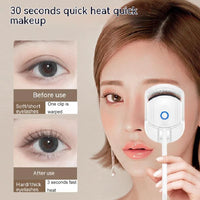 Eyelash Curler Portable Electric Heated Comb Eye Lash Long Lasting Eyelashes Curls Thermal Eyelash Curler Makeup Tools Heated Eyelash Curlers,Rechargeable Electric Eyelash Curler,Handheld Eyelash Heat - 7DAY'S