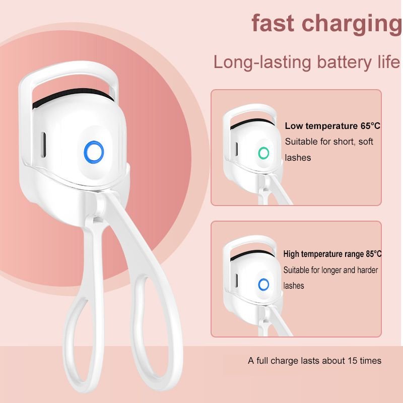 Eyelash Curler Portable Electric Heated Comb Eye Lash Long Lasting Eyelashes Curls Thermal Eyelash Curler Makeup Tools Heated Eyelash Curlers,Rechargeable Electric Eyelash Curler,Handheld Eyelash Heat - 7DAY'S