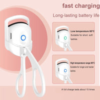Eyelash Curler Portable Electric Heated Comb Eye Lash Long Lasting Eyelashes Curls Thermal Eyelash Curler Makeup Tools Heated Eyelash Curlers,Rechargeable Electric Eyelash Curler,Handheld Eyelash Heat - 7DAY'S