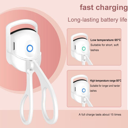 Eyelash Curler Portable Electric Heated Comb Eye Lash Long Lasting Eyelashes Curls Thermal Eyelash Curler Makeup Tools Heated Eyelash Curlers,Rechargeable Electric Eyelash Curler,Handheld Eyelash Heat - 7DAY'S