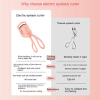 Eyelash Curler Portable Electric Heated Comb Eye Lash Long Lasting Eyelashes Curls Thermal Eyelash Curler Makeup Tools Heated Eyelash Curlers,Rechargeable Electric Eyelash Curler,Handheld Eyelash Heat - 7DAY'S