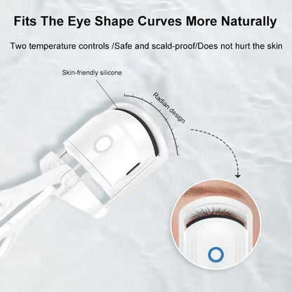 Eyelash Curler Portable Electric Heated Comb Eye Lash Long Lasting Eyelashes Curls Thermal Eyelash Curler Makeup Tools Heated Eyelash Curlers,Rechargeable Electric Eyelash Curler,Handheld Eyelash Heat - 7DAY'S