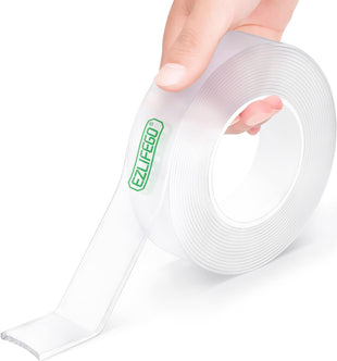 EZlifego Double Sided Tape Heavy Duty, Nano Double Sided Adhesive Tape, Clear Mounting Tape Picture Hanging Adhesive Strips (9.85FT) - 7DAY'S