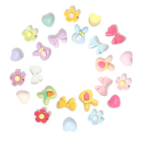 Fabric Cherry Shoe Charms for Girls, 20Pcs Cute PVC Charms for Clog Sandals, DIY Shoe Decoration Charms for Party Favor - 7DAY'S
