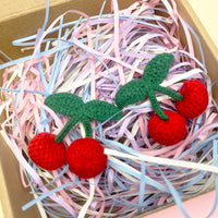 Fabric Cherry Shoe Charms for Girls, 20Pcs Cute PVC Charms for Clog Sandals, DIY Shoe Decoration Charms for Party Favor - 7DAY'S