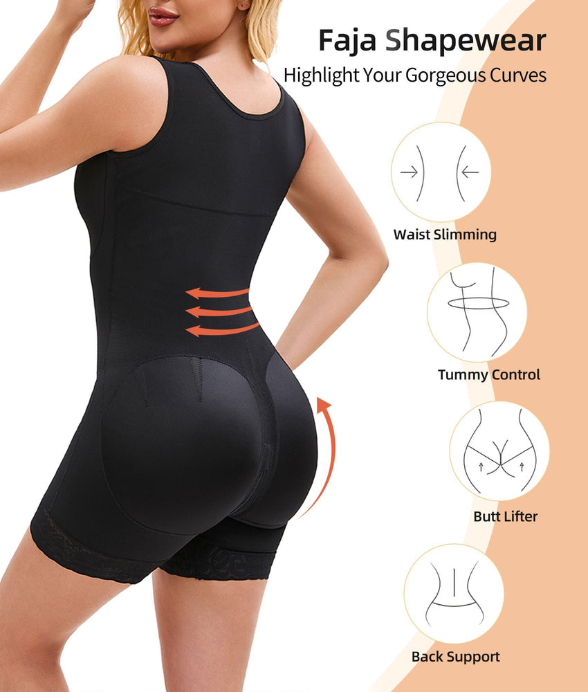 Fajas Colombianas Shapewear for Women Tummy Control Post Surgery Full Body Shaper Butt Lifter with Zipper Crotch skimsbodysuits solleonnewfajascurve elegant figure fajas melibelt bodysuitfajashaper - 7DAY'S