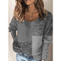 Fall/winter women's new sweater pullover round neck long sleeve contrast sweater - 7DAY'S