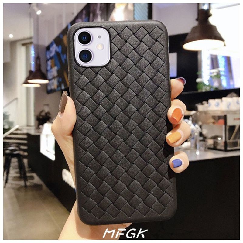 Fashion Woven Pattern Cooling Phone Case Soft Silicone Case For ; iPhone 11/12 Pro Max - 7DAY'S