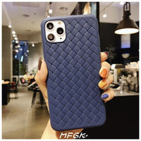 Fashion Woven Pattern Cooling Phone Case Soft Silicone Case For ; iPhone 11/12 Pro Max - 7DAY'S