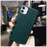 Fashion Woven Pattern Cooling Phone Case Soft Silicone Case For ; iPhone 11/12 Pro Max - 7DAY'S