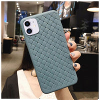 Fashion Woven Pattern Cooling Phone Case Soft Silicone Case For ; iPhone 11/12 Pro Max - 7DAY'S