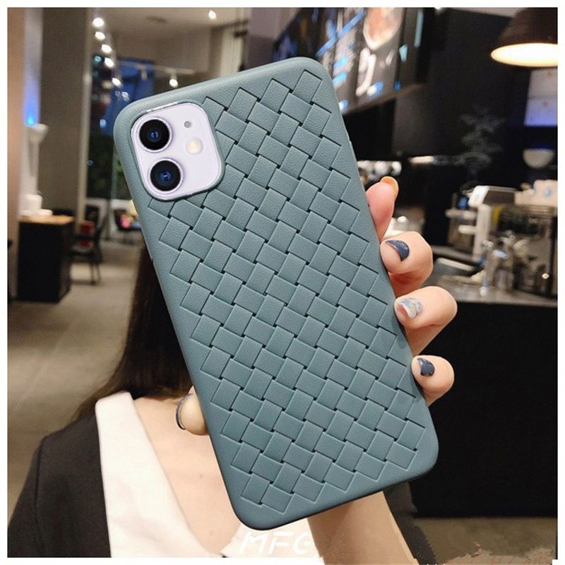 Fashion Woven Pattern Cooling Phone Case Soft Silicone Case For ; iPhone 11/12 Pro Max - 7DAY'S