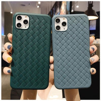 Fashion Woven Pattern Cooling Phone Case Soft Silicone Case For ; iPhone 11/12 Pro Max - 7DAY'S