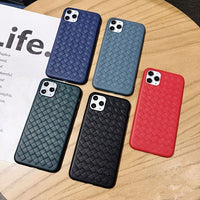 Fashion Woven Pattern Cooling Phone Case Soft Silicone Case For ; iPhone 11/12 Pro Max - 7DAY'S