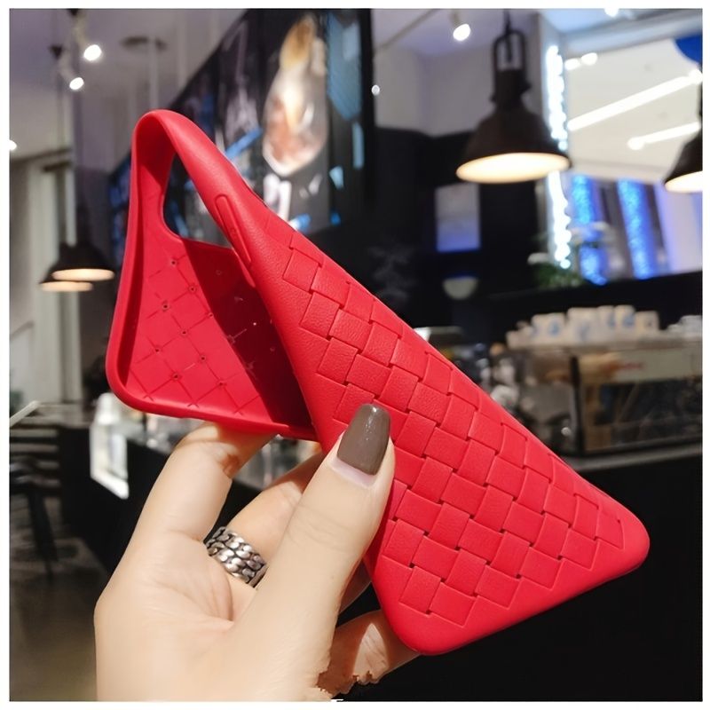 Fashion Woven Pattern Cooling Phone Case Soft Silicone Case For ; iPhone 11/12 Pro Max - 7DAY'S