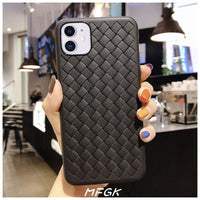 Fashion Woven Pattern Cooling Phone Case Soft Silicone Case For ; iPhone 11/12 Pro Max - 7DAY'S