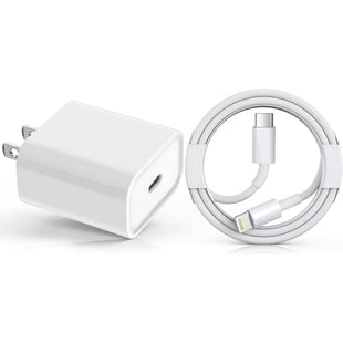 Fast Charger with 20W PD USB C Wall Adapter with 3.3FT Type C to Lightning Cable Compatible with iPhone 14 13 12 11 Pro Max XR XS X,iPad-White