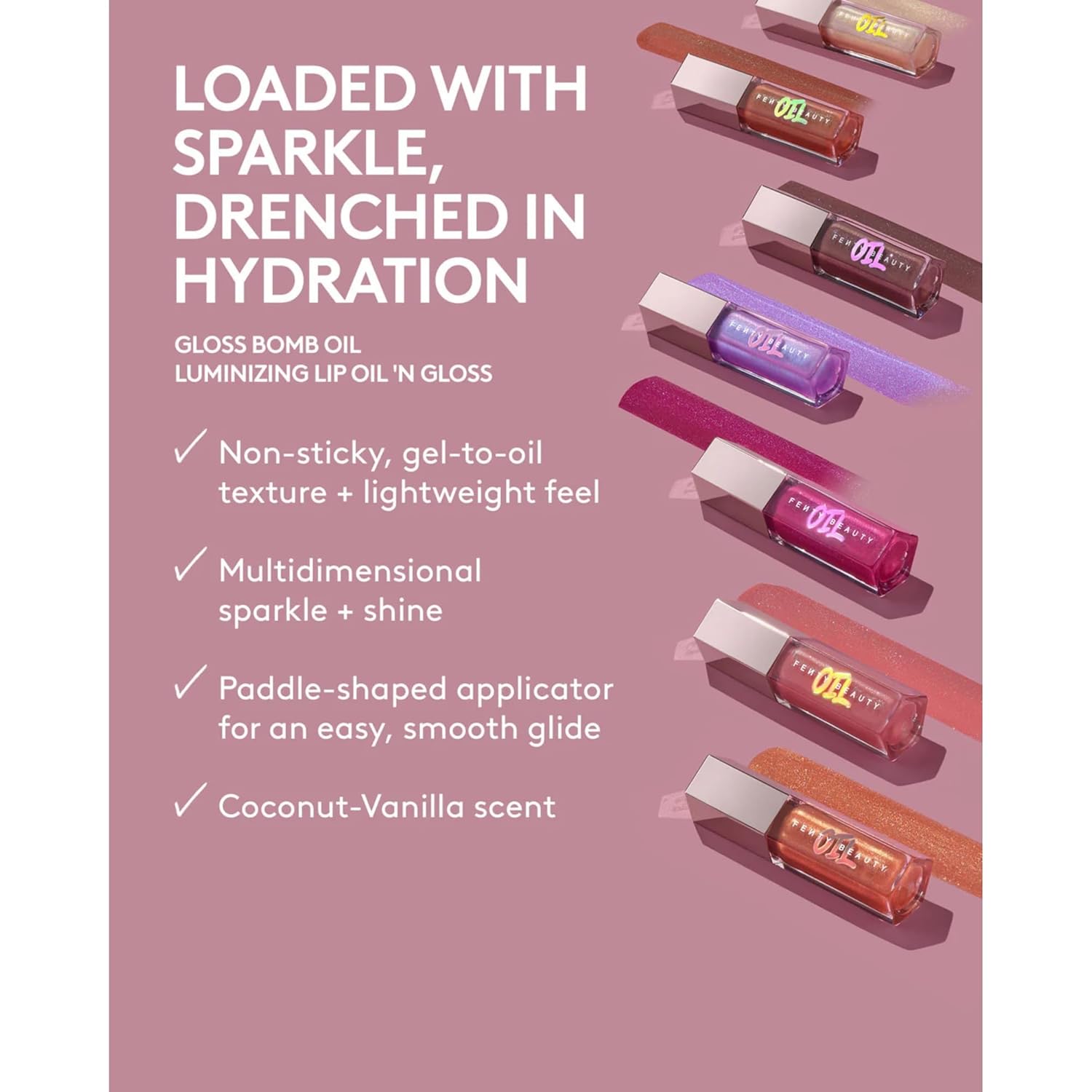 Fenty Beauty Gloss Bomb Luminizing Lip Oil N Gloss - 05 Frosted Bunz for Women - 0.3 oz Lip Gloss - 7DAY'S