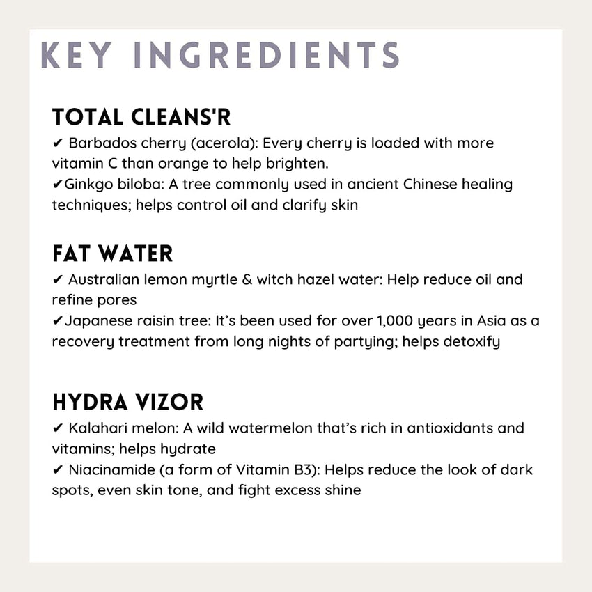 Fenty Skin Start'r Set: Total Cleans'r, Fat Water Toner Serum, Hydra Vizor Sunscreen - 7DAY'S