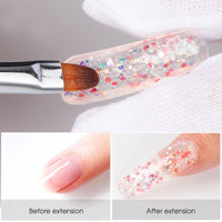 Fingernail Gel Polish Products Set Manicure Cuticle Pusher Tips Finger Extend Mold Glue Poly Nail Accessories Art Brush Tool Kit - 7DAY'S