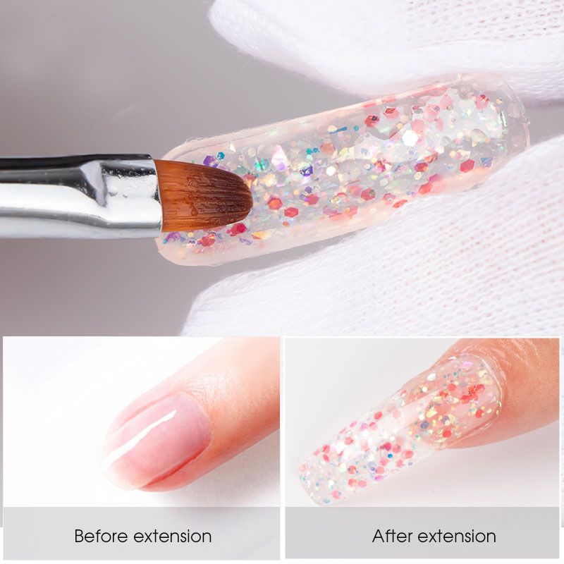 Fingernail Gel Polish Products Set Manicure Cuticle Pusher Tips Finger Extend Mold Glue Poly Nail Accessories Art Brush Tool Kit - 7DAY'S