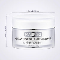 Firming Neck Cream & Anti - Wrinkle Night Cream with Coenzyme Q10 + Pro - Retinol, Unscented Skin Firming Neck Cream, Anti Aging Facial Moisturizer for Sensitive Skin, 1.76 Oz Jar - 7DAY'S