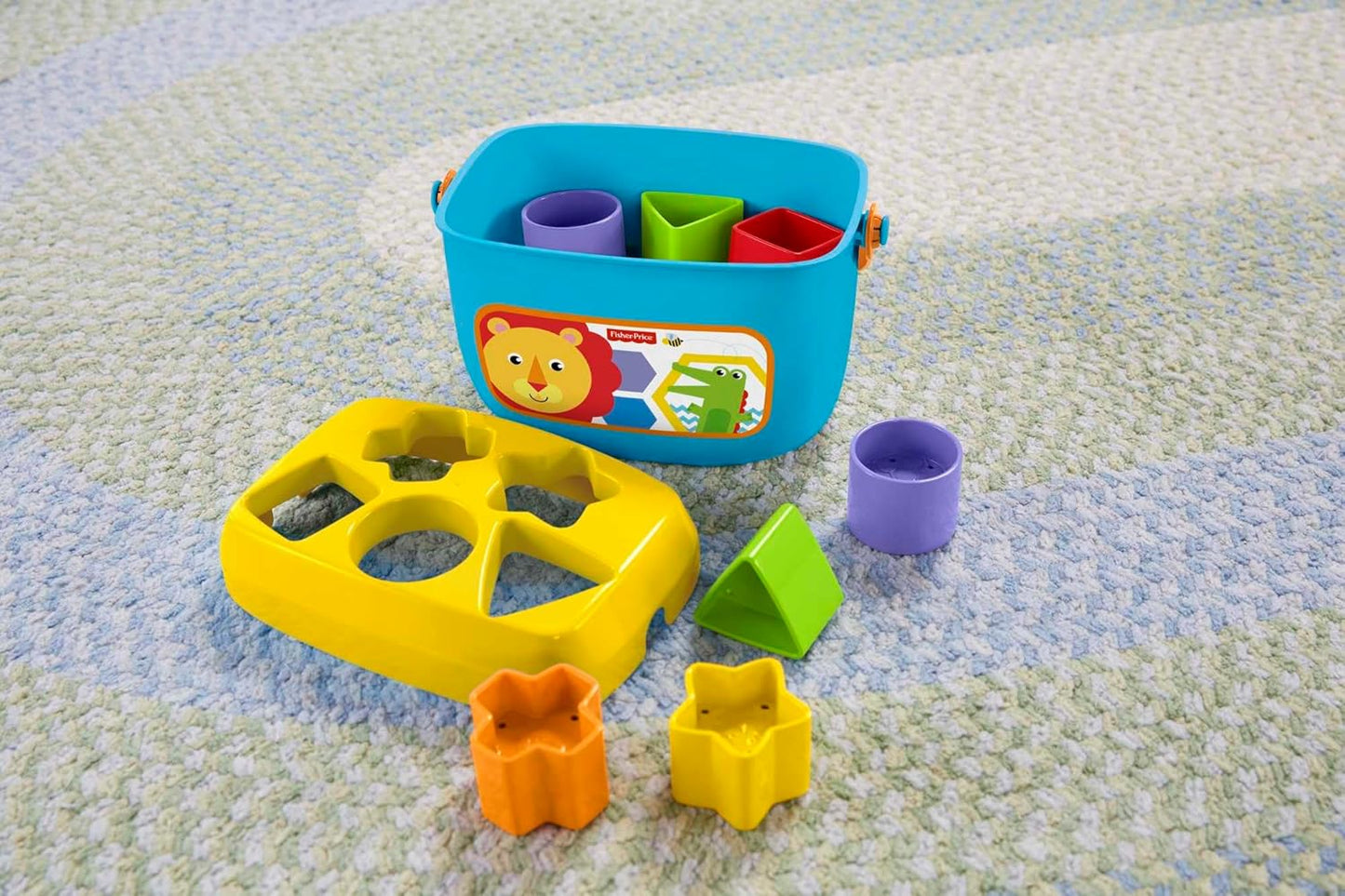 Fisher - Price Stacking Toy Baby's First Blocks Set of 10 Shapes for Sorting Play for Infants Ages 6+ Months - 7DAY'S