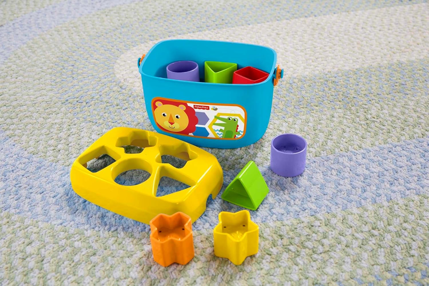 Fisher - Price Stacking Toy Baby's First Blocks Set of 10 Shapes for Sorting Play for Infants Ages 6+ Months - 7DAY'S