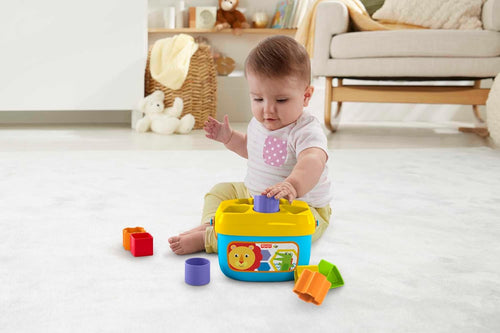 Fisher - Price Stacking Toy Baby's First Blocks Set of 10 Shapes for Sorting Play for Infants Ages 6+ Months - 7DAY'S