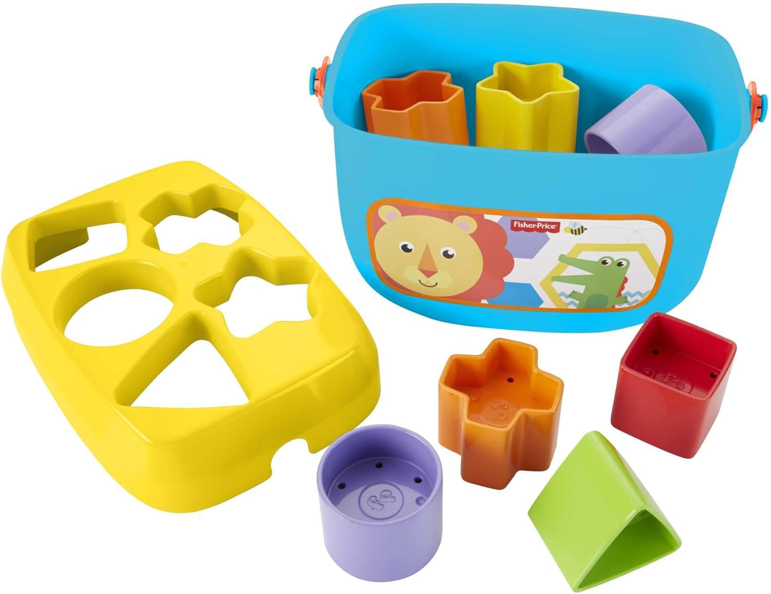 Fisher - Price Stacking Toy Baby's First Blocks Set of 10 Shapes for Sorting Play for Infants Ages 6+ Months - 7DAY'S