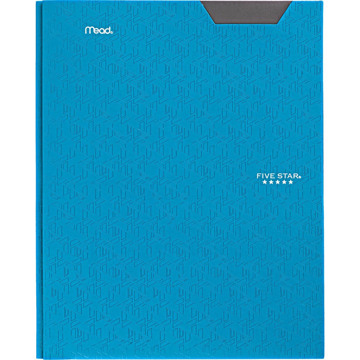 Five Star 2 - Pocket Folder, 4 Pack, Plastic Folder with Stay - Put Tabs and Prong Fasteners, Holds 8 - 1/2" x 11" Paper, Black, Fire Red, Forest Green, Pacific Blue (38048) - 7DAY'S