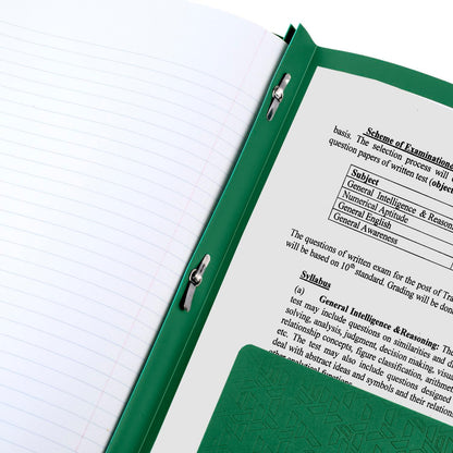 Five Star 2 - Pocket Folder, 4 Pack, Plastic Folder with Stay - Put Tabs and Prong Fasteners, Holds 8 - 1/2" x 11" Paper, Black, Fire Red, Forest Green, Pacific Blue (38048) - 7DAY'S