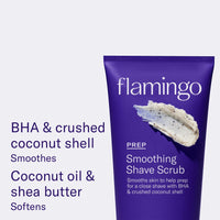 Flamingo Razor Shaving Set for Women - 5 - Blade Razor, Nourishing Shave Oil, and Shower Holder - Lilac - 7DAY'S