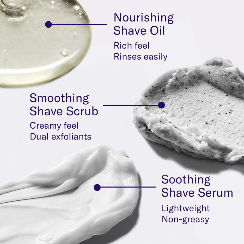 Flamingo Razor Shaving Set for Women - 5 - Blade Razor, Nourishing Shave Oil, and Shower Holder - Lilac - 7DAY'S