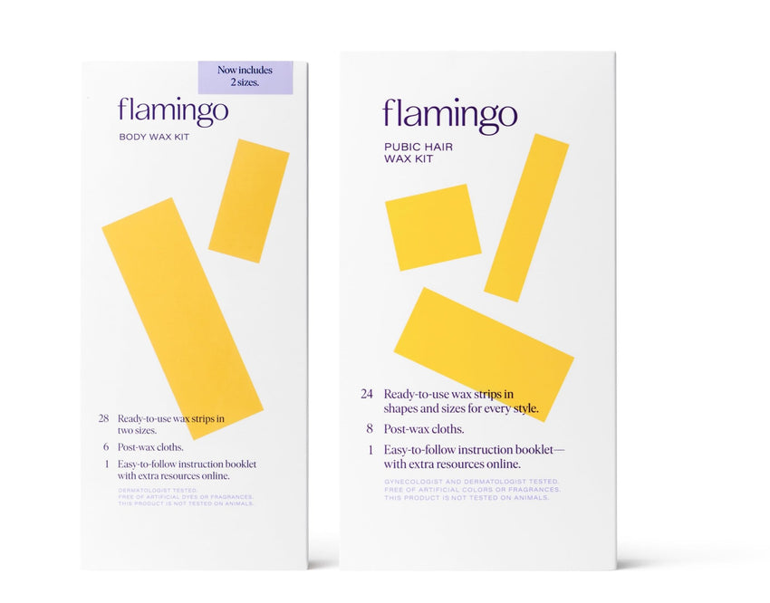 Flamingo Wax Strips for Hair Removal, Women's Body Wax Kit, Pack of 2 - 7DAY'S