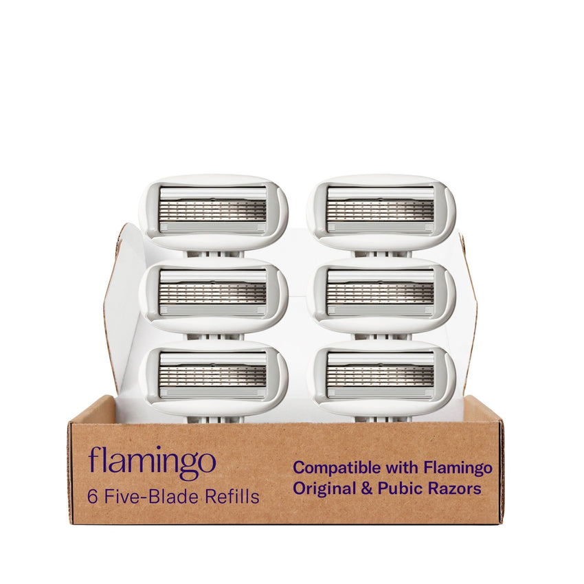 FLAMINGO Women's Razor 5 - Blade Refills - Razors for Women - 6ct - 7DAY'S